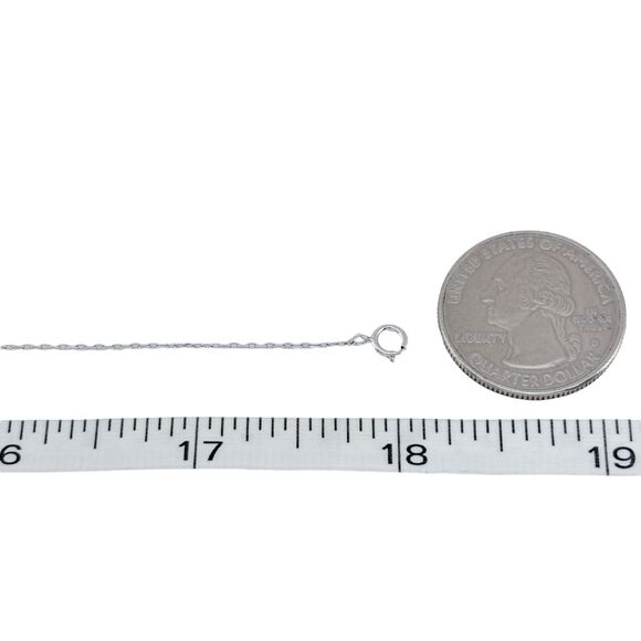 Cubic Zirconia Infinity Link Lariat Necklace | Vintage Sterling Silver | 16-18" - Picture 2 of 5